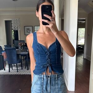 Reformation Denim Top